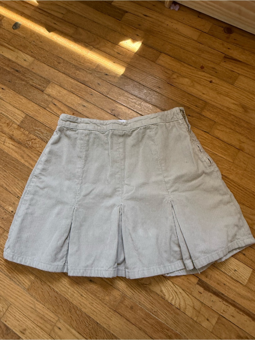 BDG Off-White Corduroy Mini Skirt